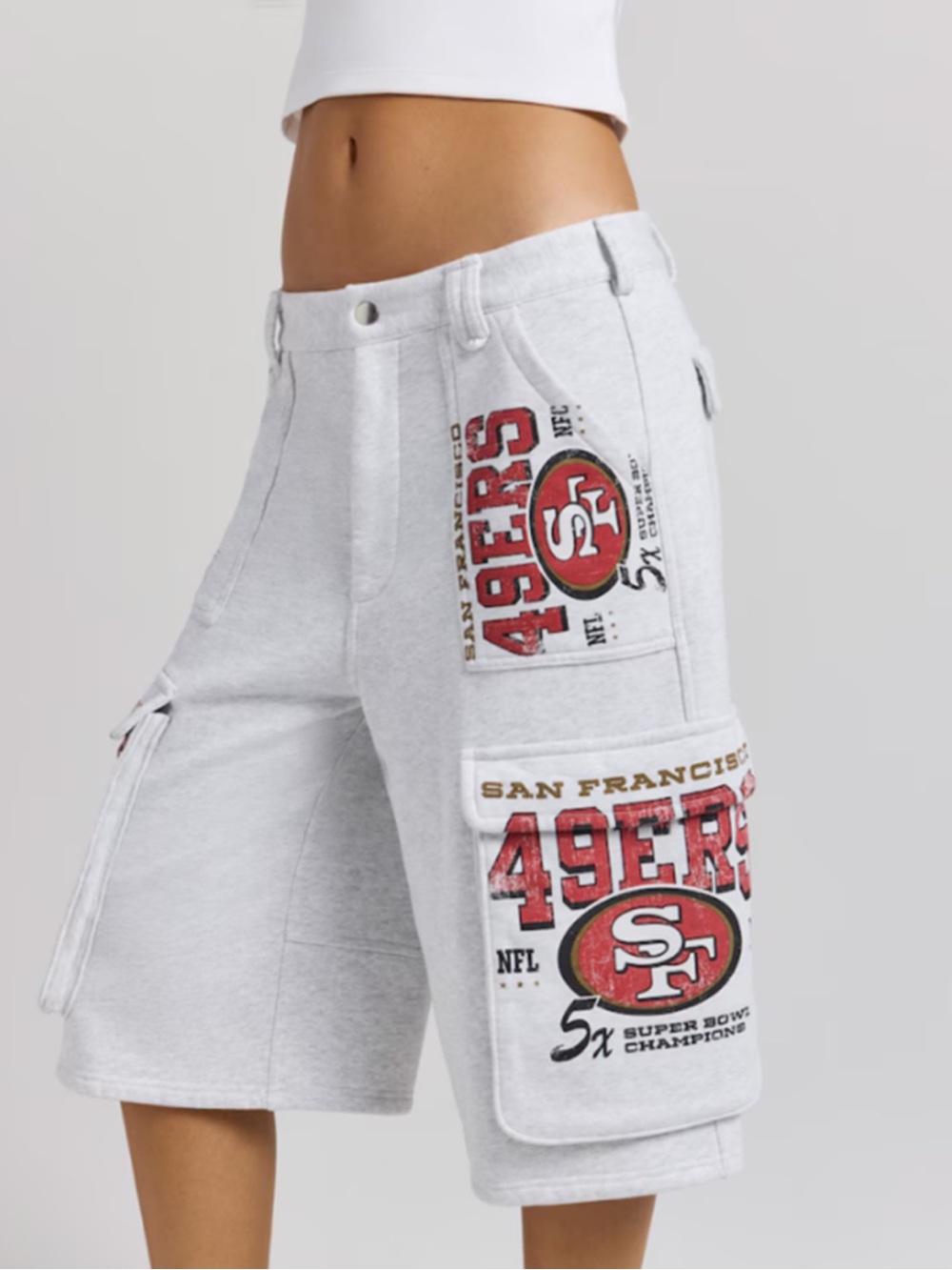 Off Season 49ers Heather Grey Cargo Shorts. Size Small.